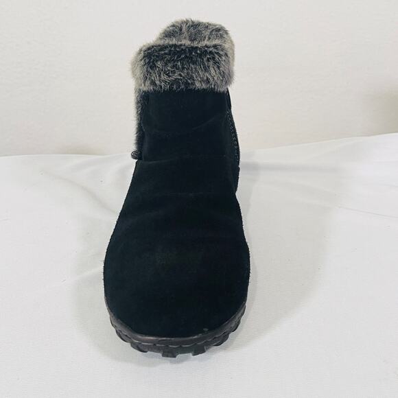 Khombu Winter Snow Ankle Boots Womens 8 Blake Suede Faux Fur Lined Zip Up - Picture 7 of 12